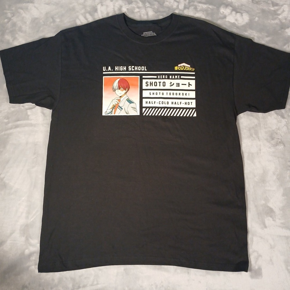 My Hero Academia T-Shirt Men's XL Funimation Anime Shoto U.A. High School I.D.